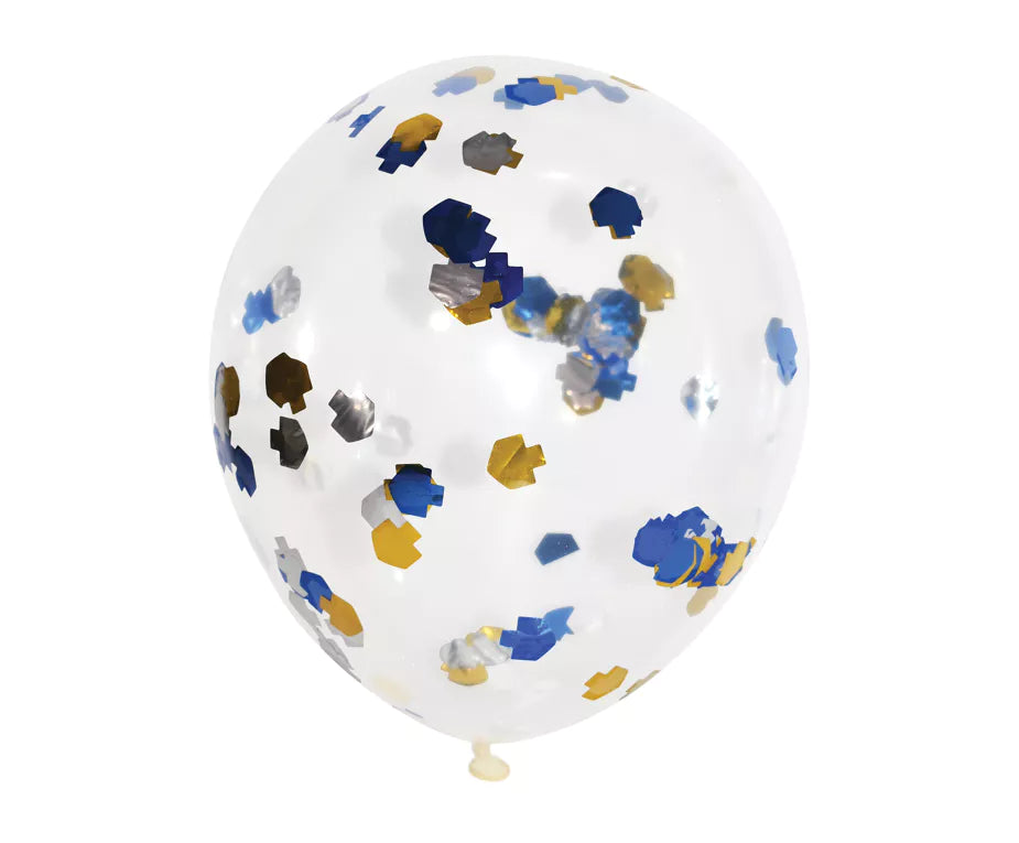 Chanuka Dreidel Confetti Balloons