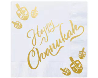 Chanuka Napkins - Gold
