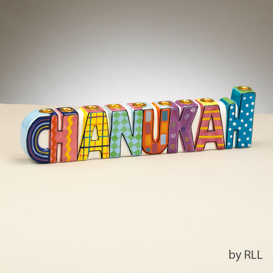 CHANUKAH Hand-Painted Ceramic Chanukia