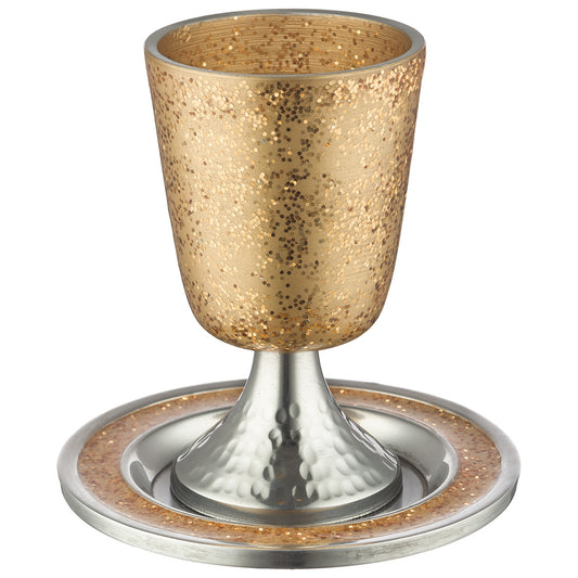 Kiddush Cup - Gold Glitter