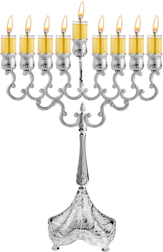 Chanukia - silver plated - large - for oil