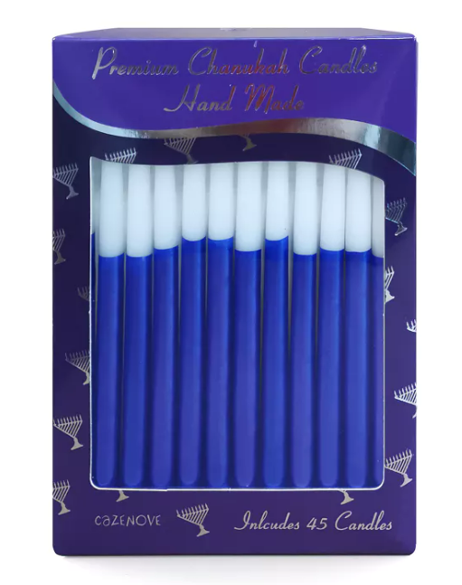 Chanuka Candles Blue/White