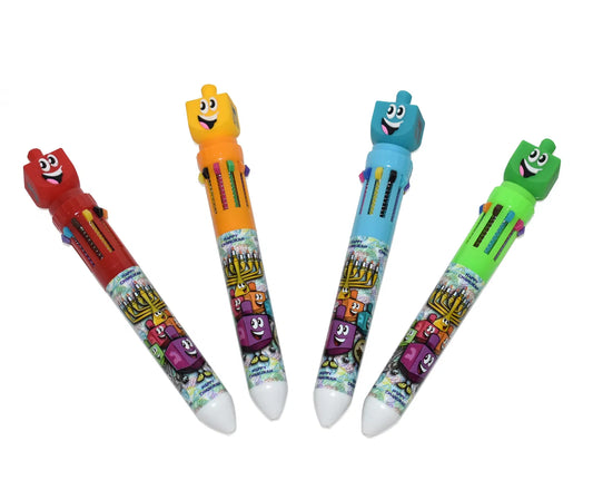 10 Colored Chanuka Pen