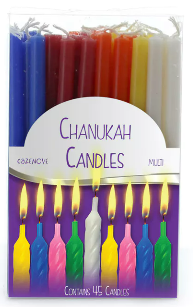 Chanuka Candles Multicolor